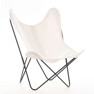 AA by Airborne Butterfly Chair, Baumwollhusse Weiss