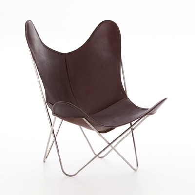 AA by Airborne Butterfly Chair Le Chocolat, Leder