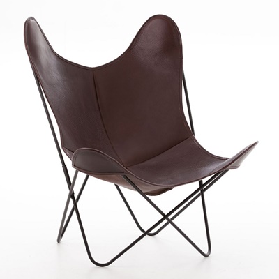 AA by Airborne Butterfly Chair Le Chocolat, Leder