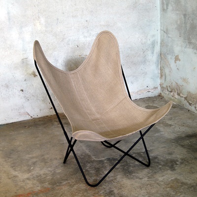 AA by Airborne Butterfly Chair, Leinen Natur