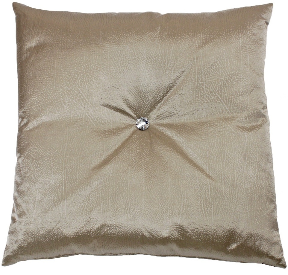 Modesto Taupe Zierkissen mit Svarovsky Stein