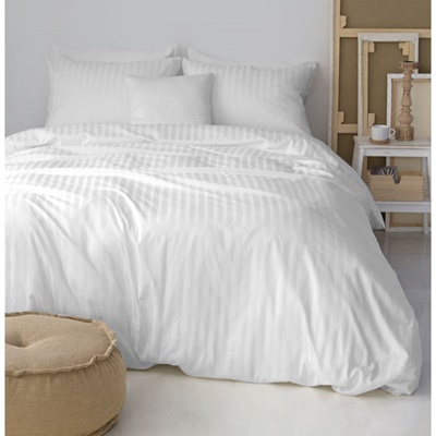 Bio Organic Cotton Satinbettwäsche Weiss