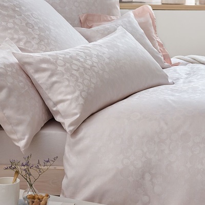 Curt Bauer Brokat-Damast-Bettwäsche Cleo Silver Peach