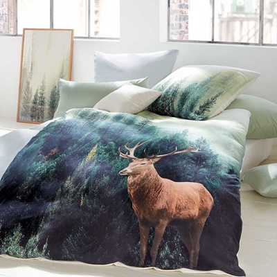 Fleuresse Bed Art Hirsch Jersey-Bettwäsche 