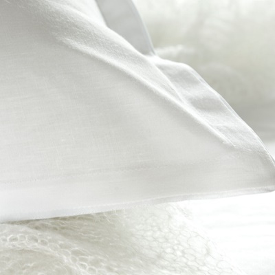 RIVE DROITE RIVE GAUCHE  WEISS Leinen-Satin Bettwäsche