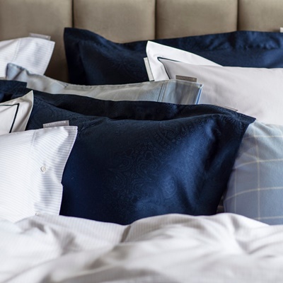 Lexington Hotel Sateen Jacquard Blue Bettwäsche