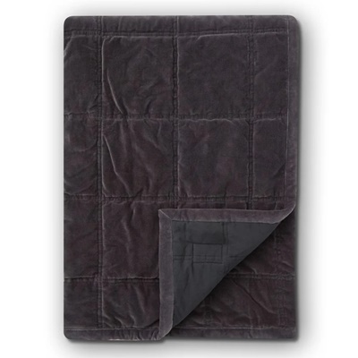 Lexington Velvet Gray Gesteppte Tagesdecke