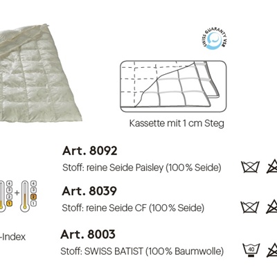 Christian Fischbacher Genève 4-Saisons Decke mit Batistbezug