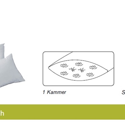 Dorbena 1-Kammer Kissen in 3 Stützkraft-Stufen