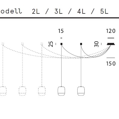 Prandina GONG Mini L2 - L5 Pendelleuchte in 5 Farbvarianten