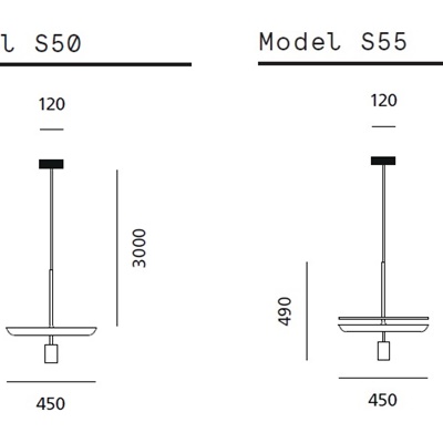 Prandina LANDING S3, S5, S50, S55, S70 Pendelleuchte