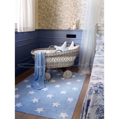 Lorena Canals BLUE STARS WHITE Teppich