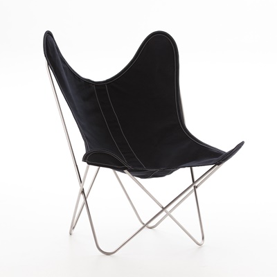 AA by Airborne Butterfly Chair, Baumwollhusse Schwarz