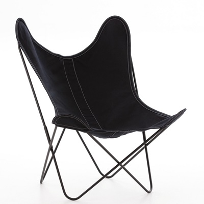 AA by Airborne Butterfly Chair, Baumwollhusse Schwarz