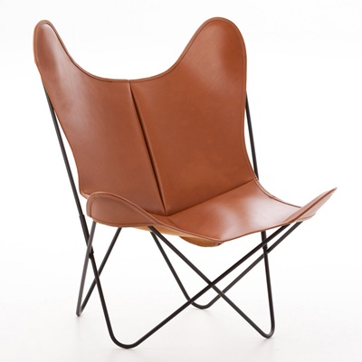 AA by Airborne Butterfly Chair Fauve, Leder