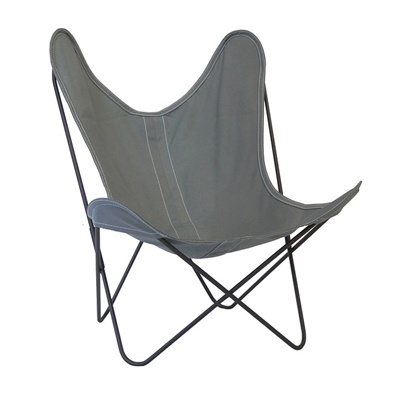 AA by Airborne Butterfly Chair, Baumwollhusse Grau