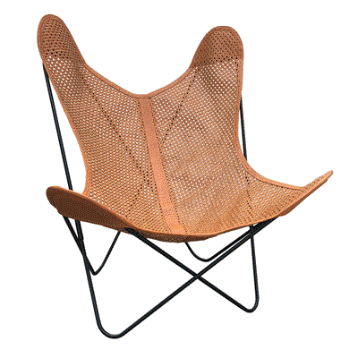 AA by Airborne Butterfly Chair Toscane, geflochtenes Leder