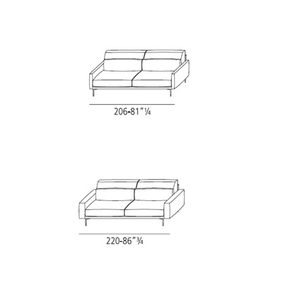 Vibieffe 2-Sitzer Sofa 110-Modern