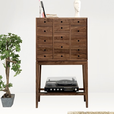 Wewood Massivholz-Sideboard CONTADOR Walnuss