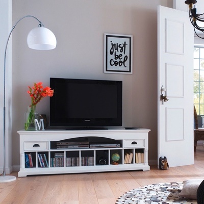 Landhaus TV-Board mit zwei Schubladen in provenzalischem Stil