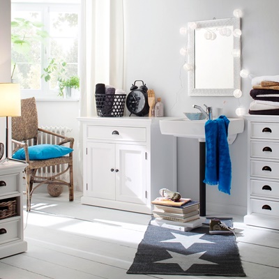 Landhaus Sideboard mit einer Schublade und zwei Türen