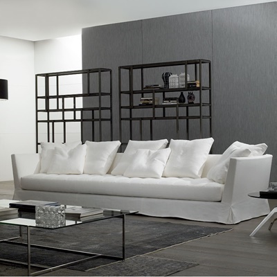 Samt Sofa 2-Sitzer blau