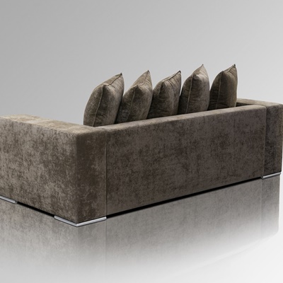 Samt Sofa 3-Sitzer taupe