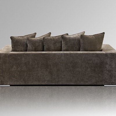 Samt Sofa 3-Sitzer taupe