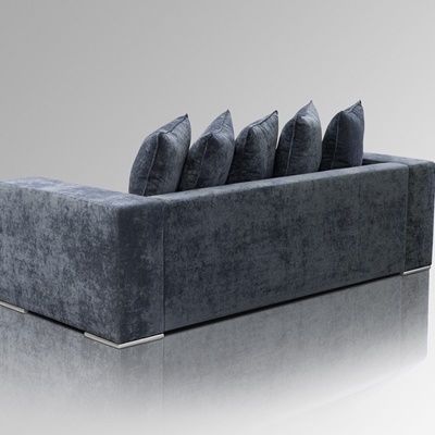 Samt Sofa 3-Sitzer blau