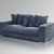 Samt Sofa 3-Sitzer blau (5070-0008-1)