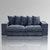 Samt Sofa 3-Sitzer blau (5070-0008)