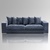 Samt Sofa 4-Sitzer blau (5070-0011)